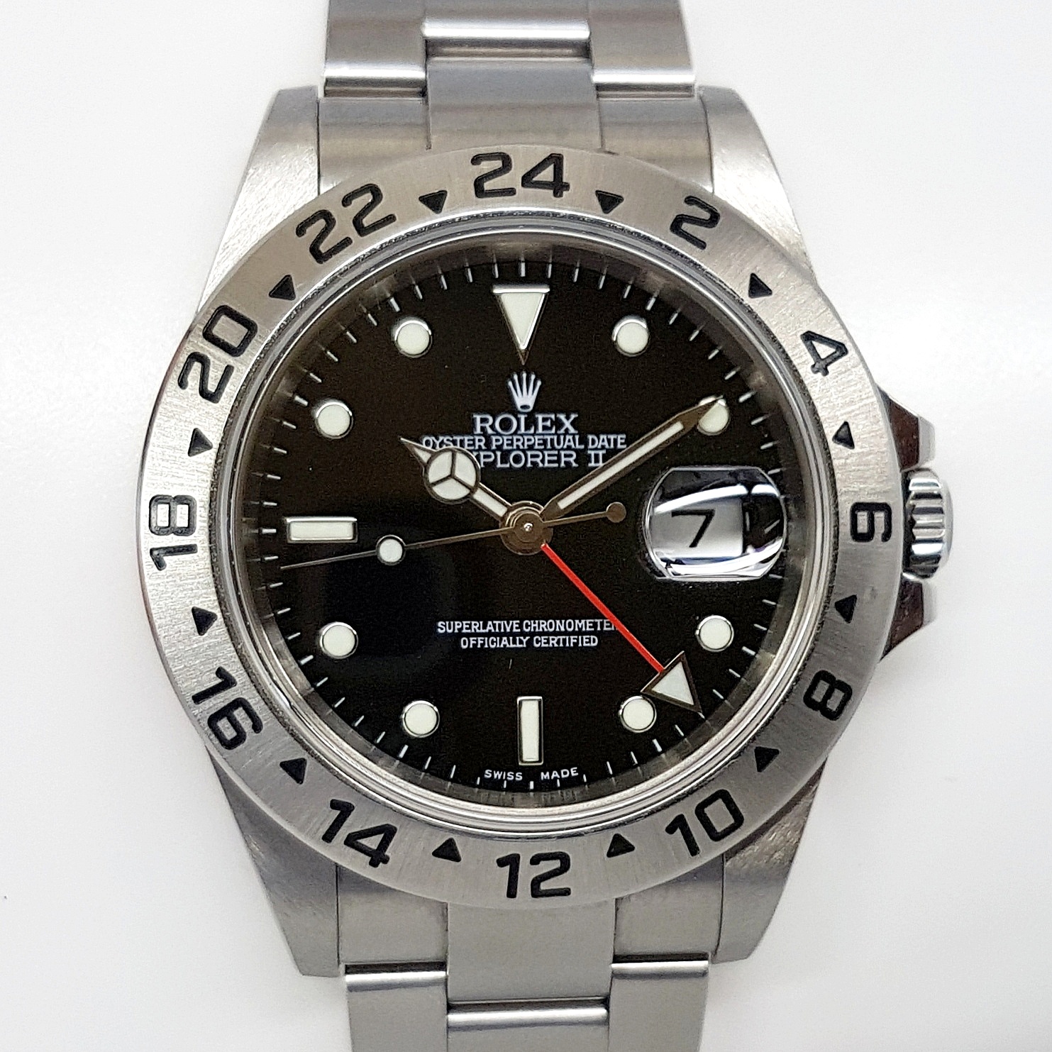 Rolex Explorer ll 40MM Automatic Stainless Steel Black Dial 16570 'B